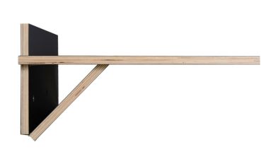 MONIKA Klapptisch: Seitliche Ansicht des flexiblen Wandtisches aus Holz, ideal für kleine Räume.